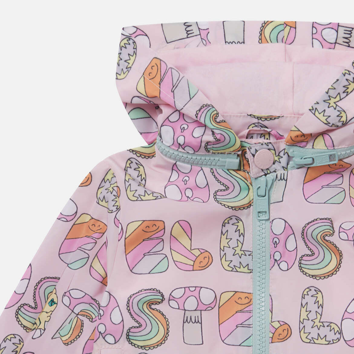 Stella Mccartney Kids-Stella Woodland Lettering Hooded Raincoat