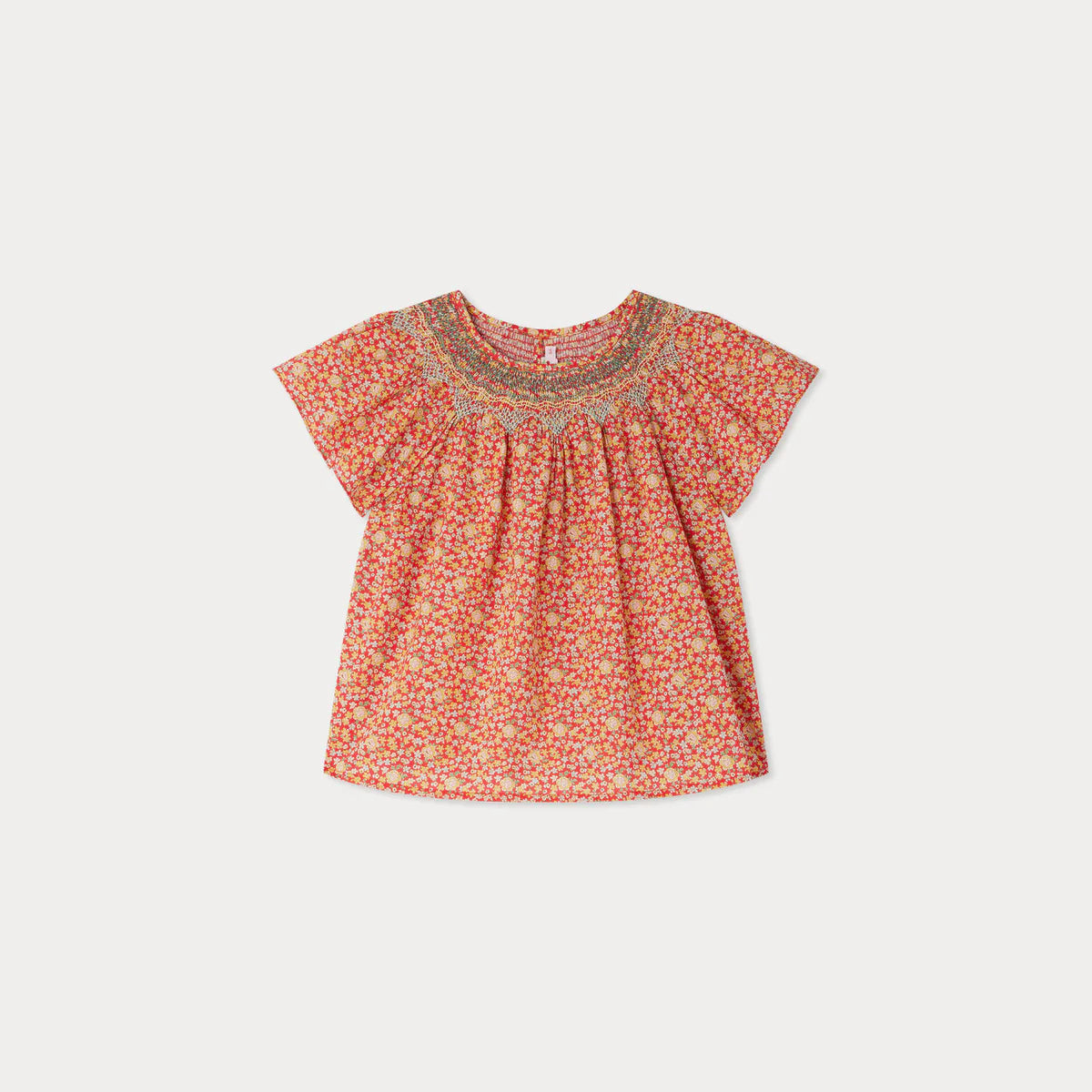 Bonpoint-Nella smocked blouse in Liberty fabric