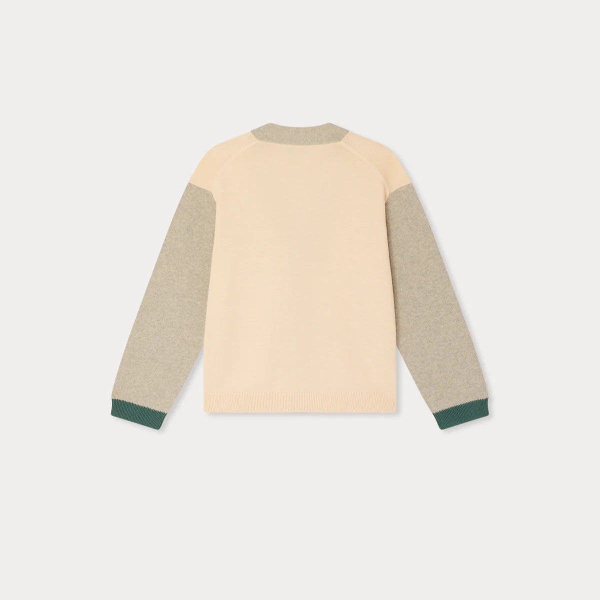 Bonpoint-Edouard two-tone V-neck cotton cardigan
