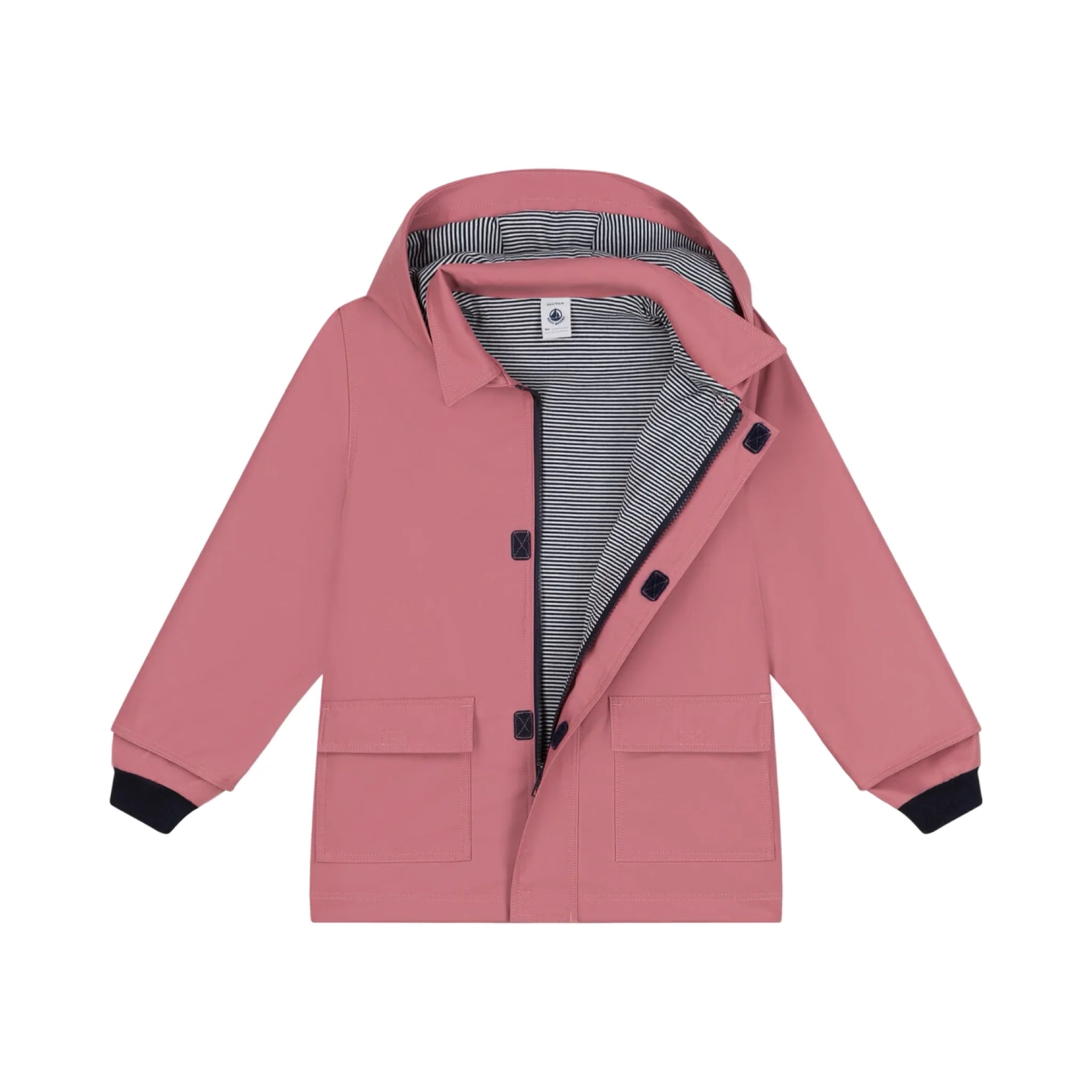 PETIT BATEAU-BABY HOODED RAINCOAT