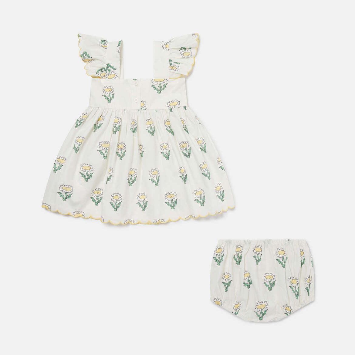 Stella Mccartney Kids-BABY GIRL DAISIES DRESS WITH SHOULDER FRILLS