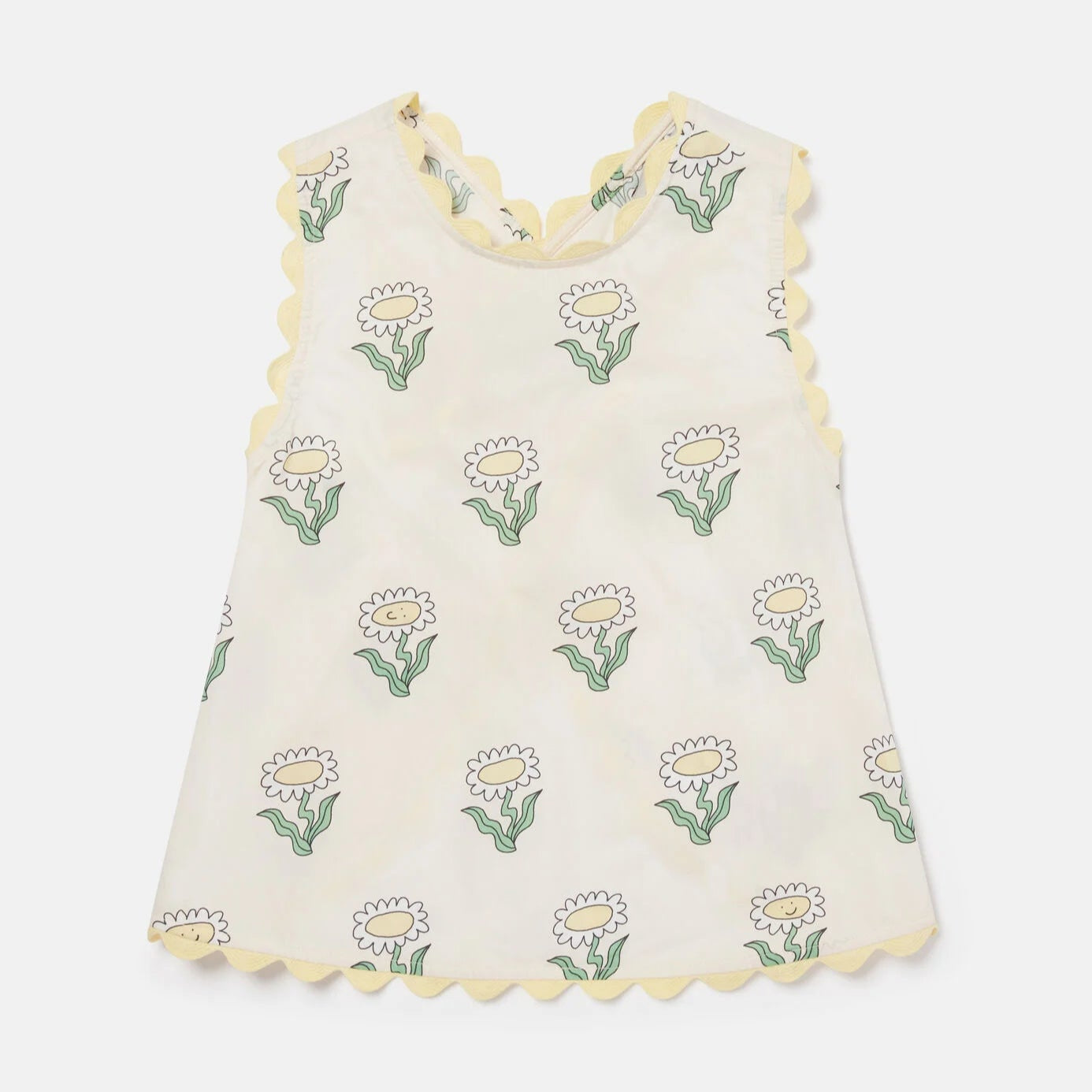 Stella Mccartney Kids-GIRL SLEEVELESS DAISIES TOP WITH RIC RAC DETAILS