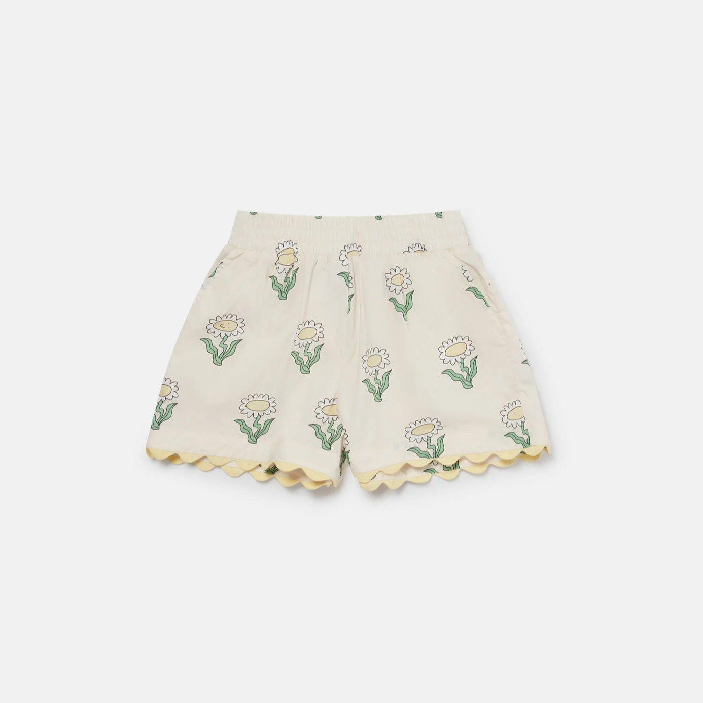 Stella Mccartney Kids-GIRL DAISIES SHORTS WITH RIC RAC DETAILS
