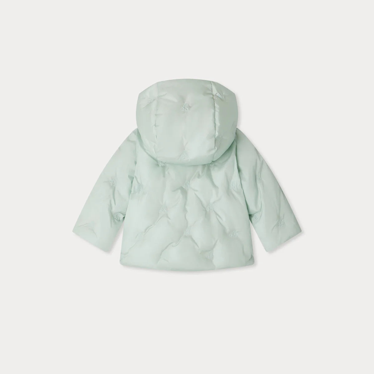Bonpoint-Bonno quilted and embroidered with cherries puffer jacket