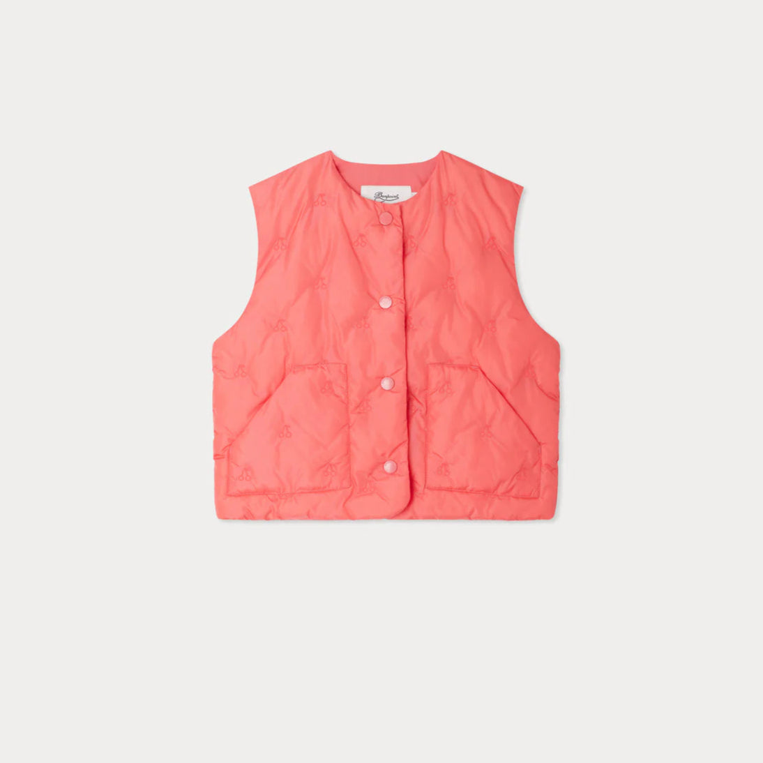 Bonpoint-Enaelle embroidered and sleeveless puffer jacket