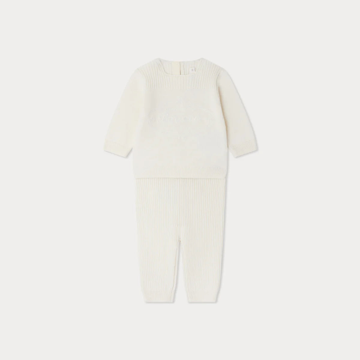 Bonpoint-Atimy embroidered set in wool and cotton