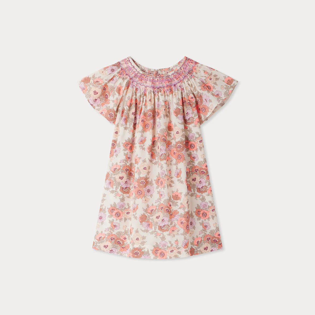 Bonpoint-Arlene smocked and embroidered dress made with Liberty fabrics