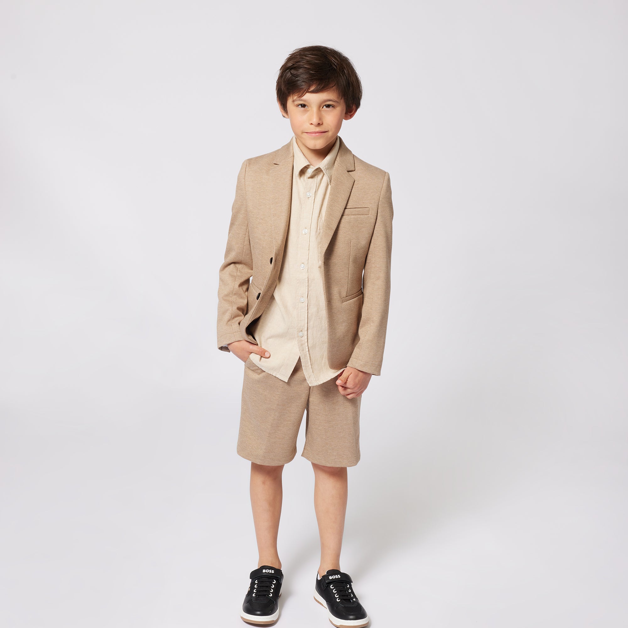 Boss-Boys Khaki Bermuda Shorts