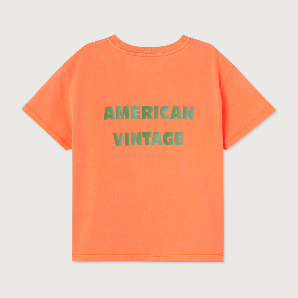 American Vintage-T-SHIRT DROIT MC COL ROND IMPRIME