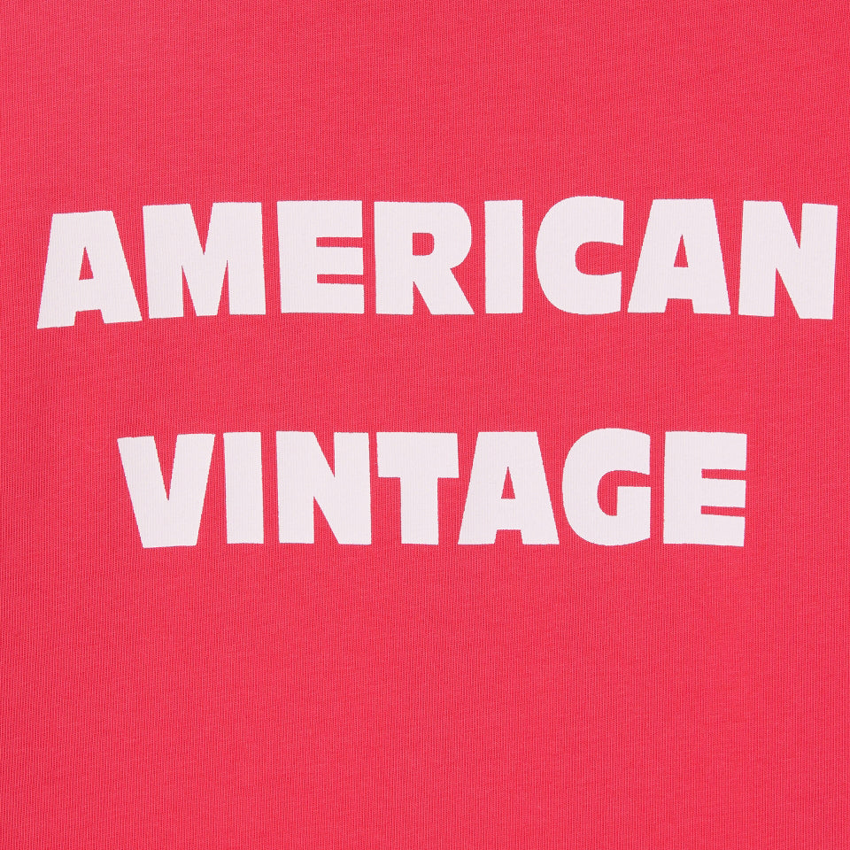American Vintage-T-SHIRT DROIT ML COL ROND IMPRIME