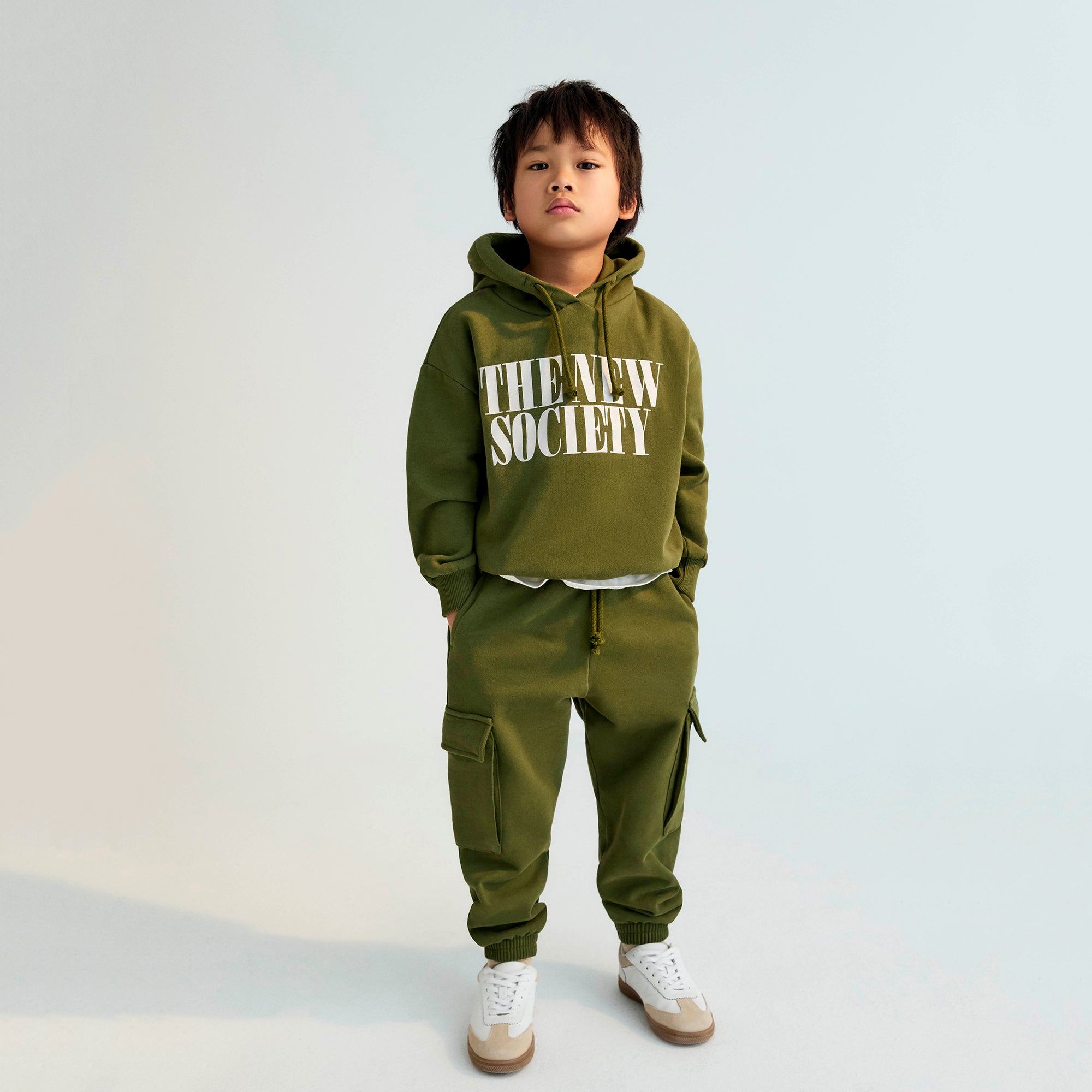 The New Society-TNS Logo Cargo Jogging Hidden Forest