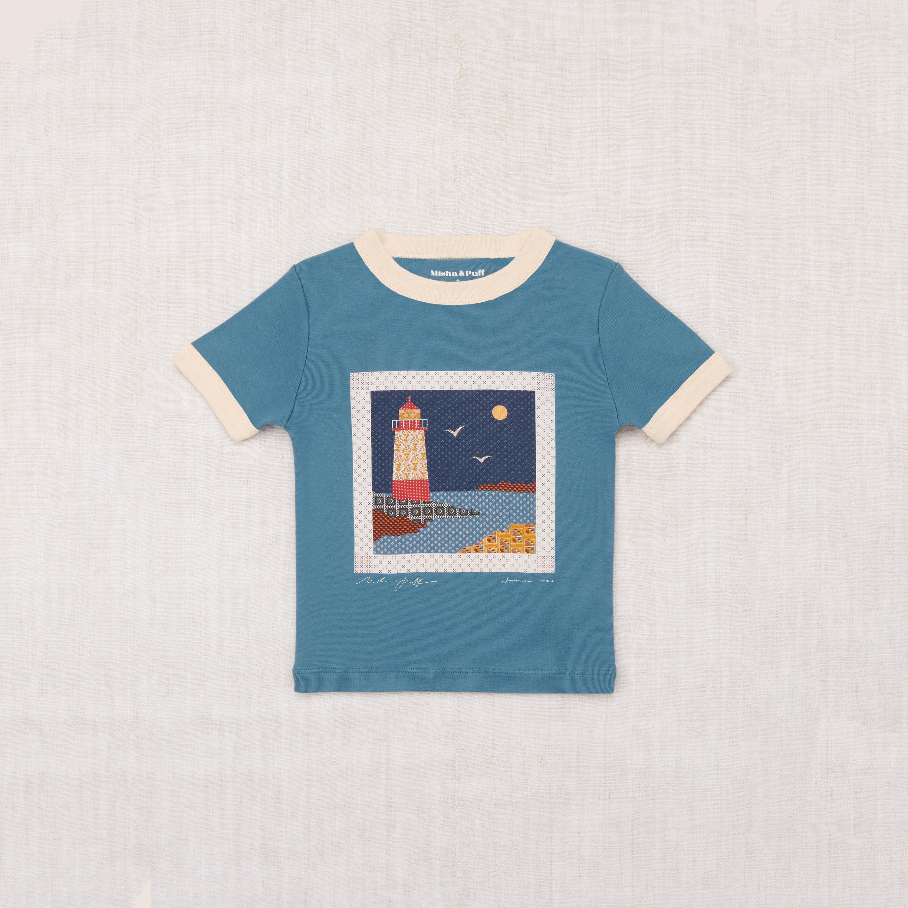 Misha & Puff-Lighthouse Collage Ringer Tee