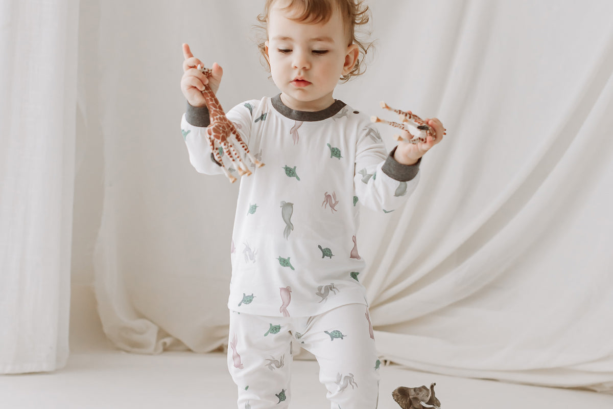Bamboo Two-Piece Long Sleeve PJ Set - The Tortoise & The Hare