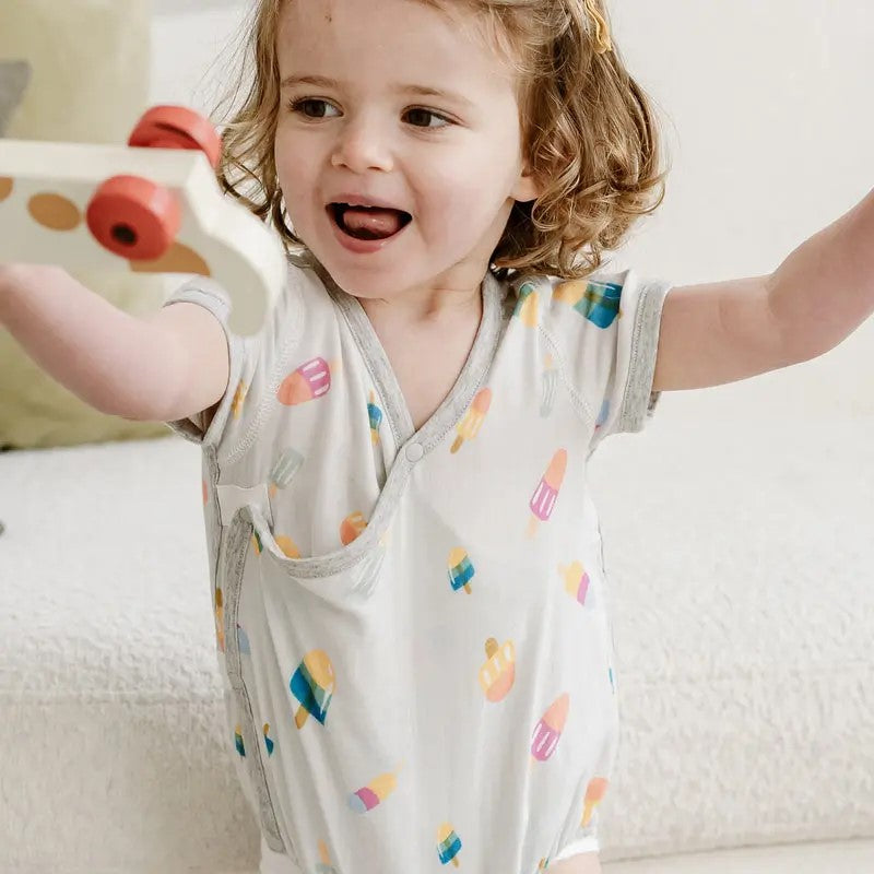 Nest Designs-Short Sleeve Kimono Onesie - Summer Pops