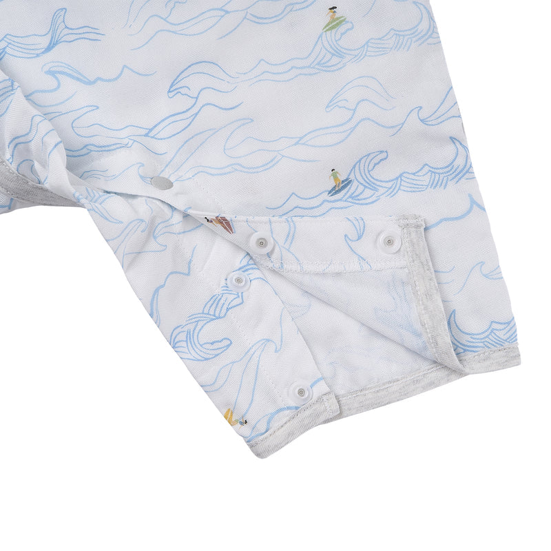 Nest Designs-Sleeveless Romper (Bamboo Spandex Muslin)-Surf's Up