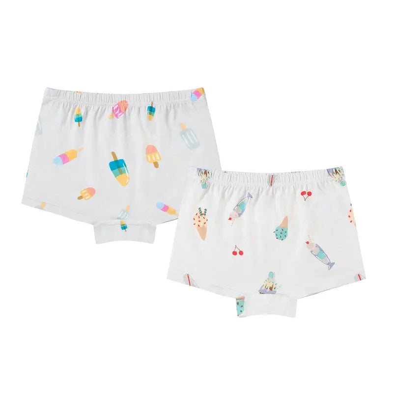 Nest Designs-Girls Boy Short Underwear (Bamboo, 2 Pack) - Sweet Treats