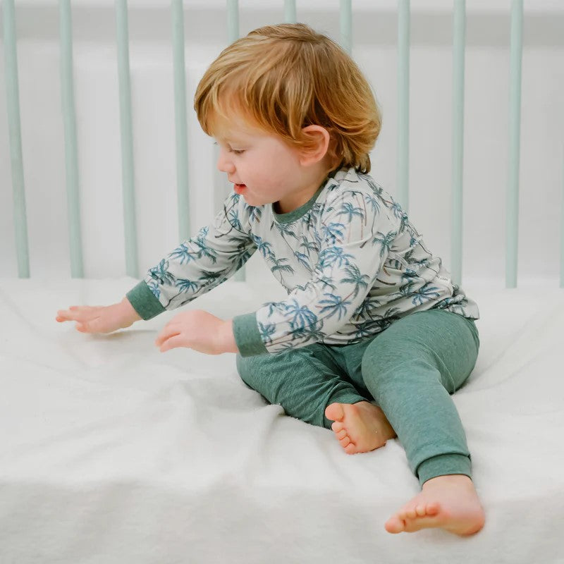 Nest Designs-Two-Piece Long Sleeve PJ Set (Bamboo Jersey) - Coco Beach