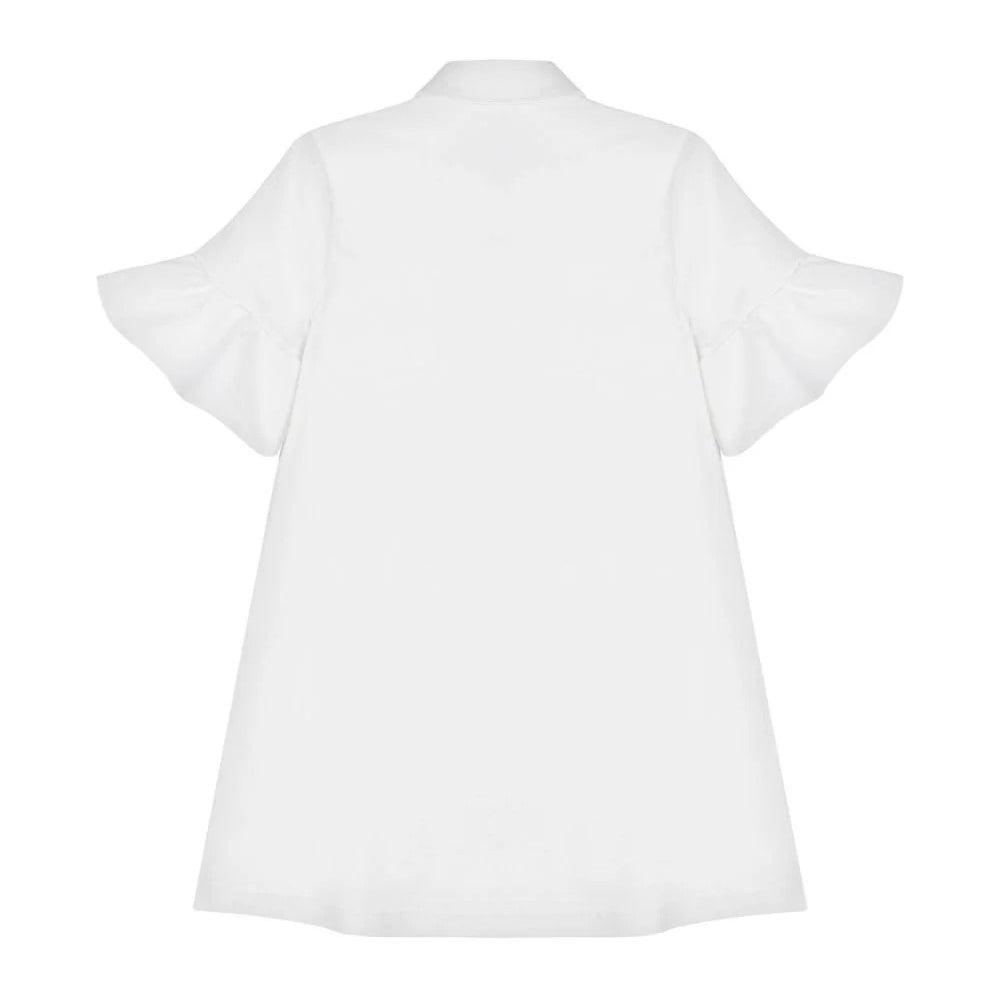 Moschino-GIRL FLUTTER SS GABARDINE DRESS W HEART BUTTONS