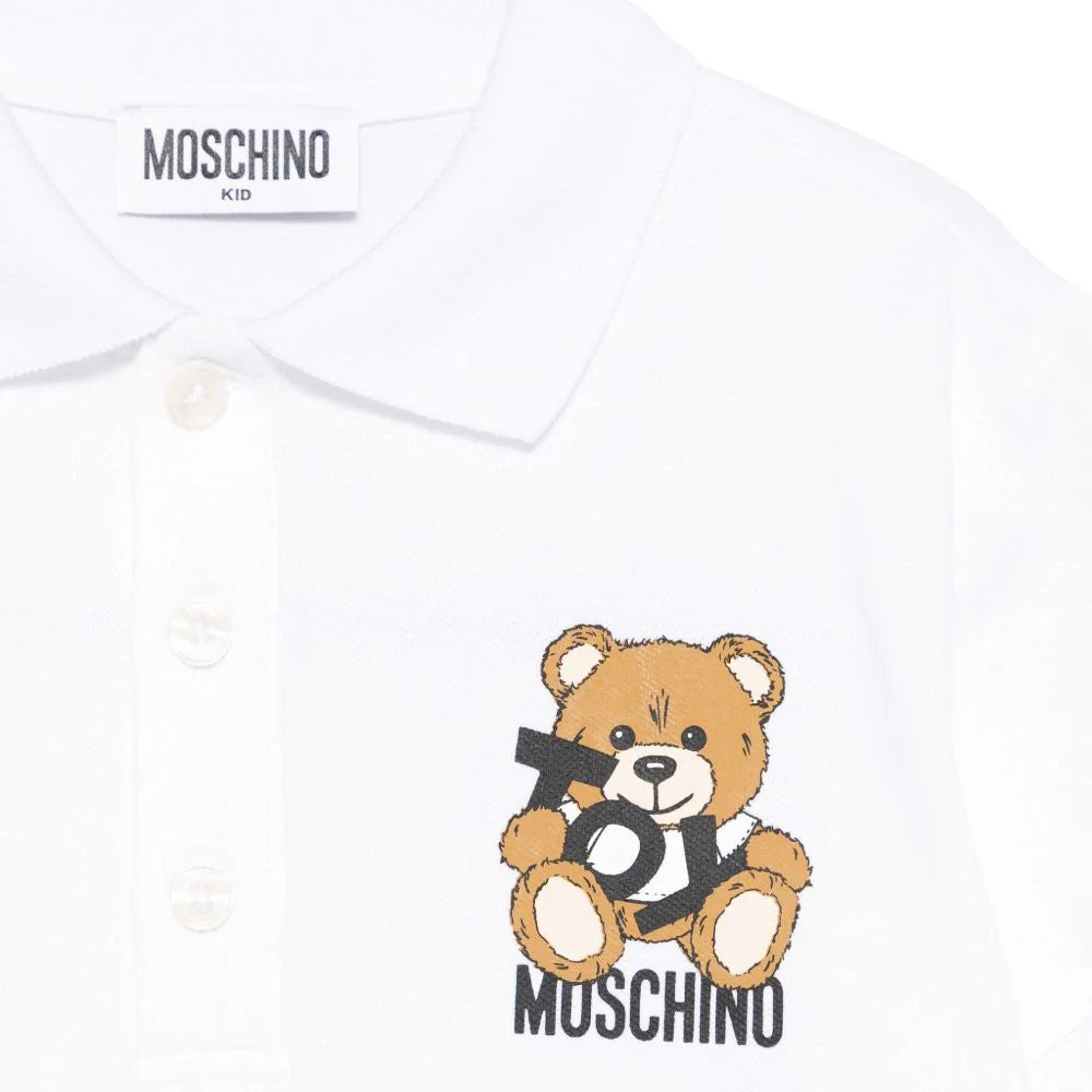 Moschino-BOY SS POLO TEE W TOY BEAR LOGO PRINT