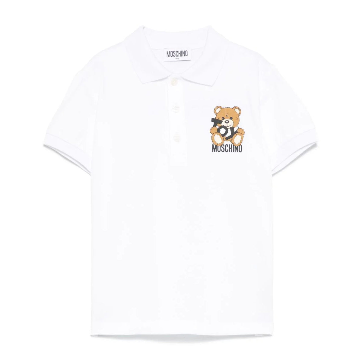 Moschino-BOY SS POLO TEE W TOY BEAR LOGO PRINT