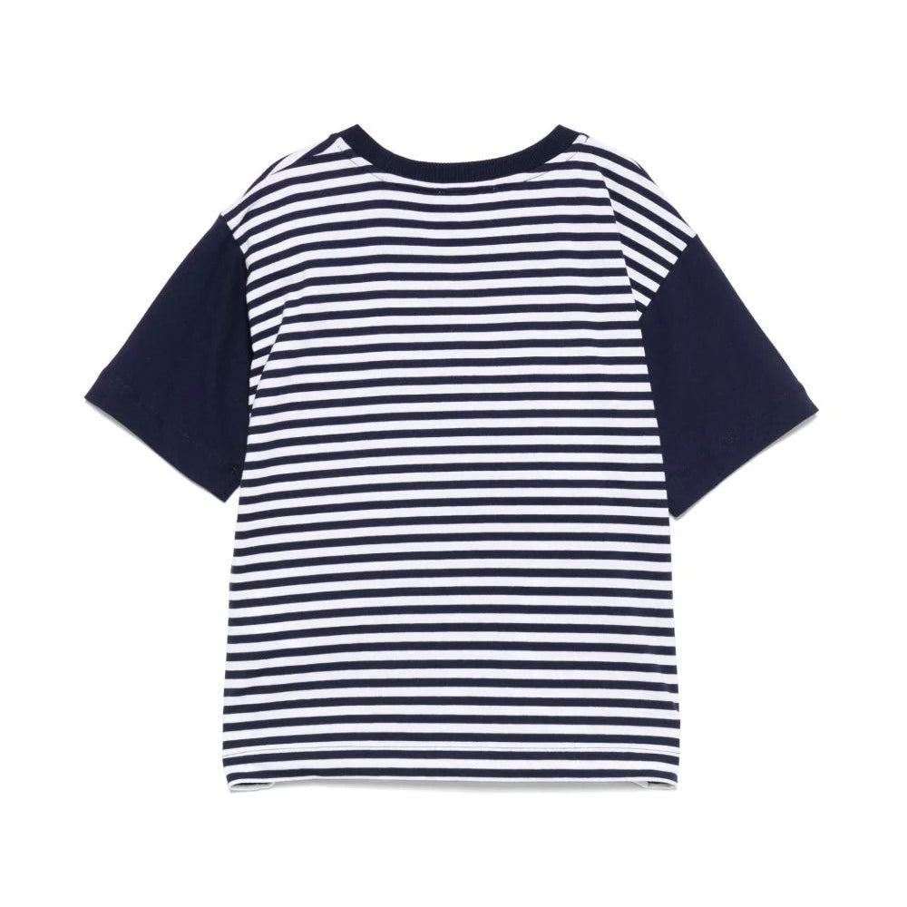 Moschino-STRIPED SS TEE W CIRCUS BEAR PRINT