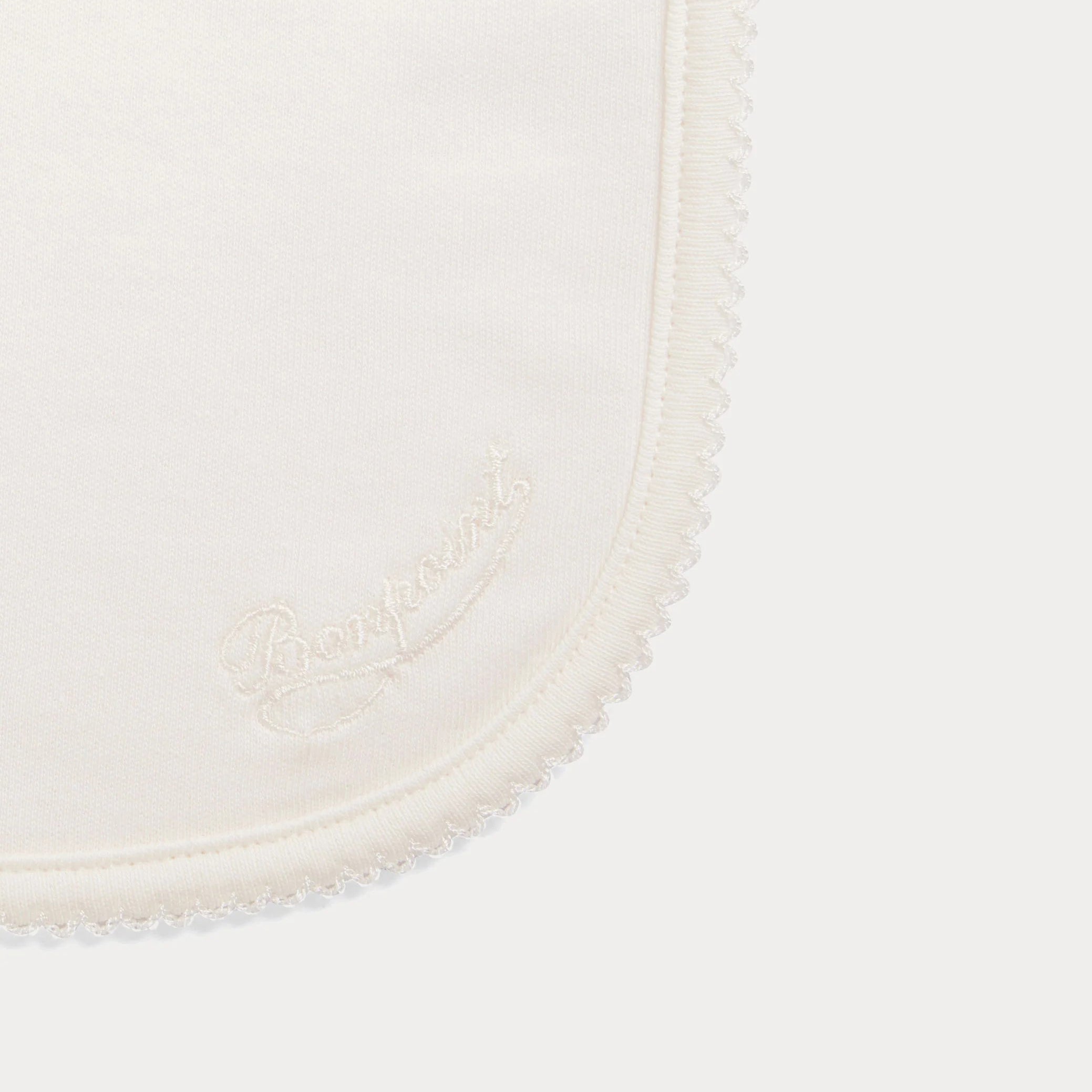 Bonpoint-Baby Gray Blue Cotton Bib