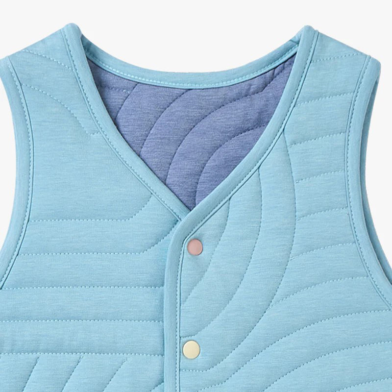 PETITE REVERY-Quilted Cloud Vest-Forget-Me-Not