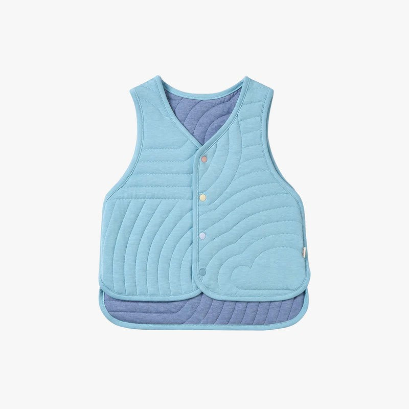 PETITE REVERY-Quilted Cloud Vest-Forget-Me-Not
