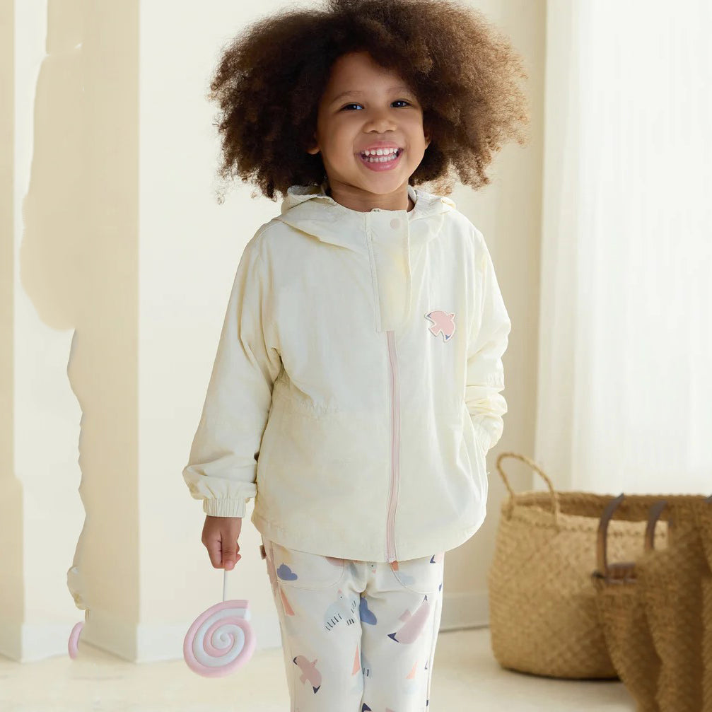 PETITE REVERY-Hooded Windbreaker-Jet Stream