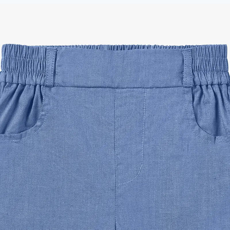 PETITE REVERY-Denim Shorts-Sky