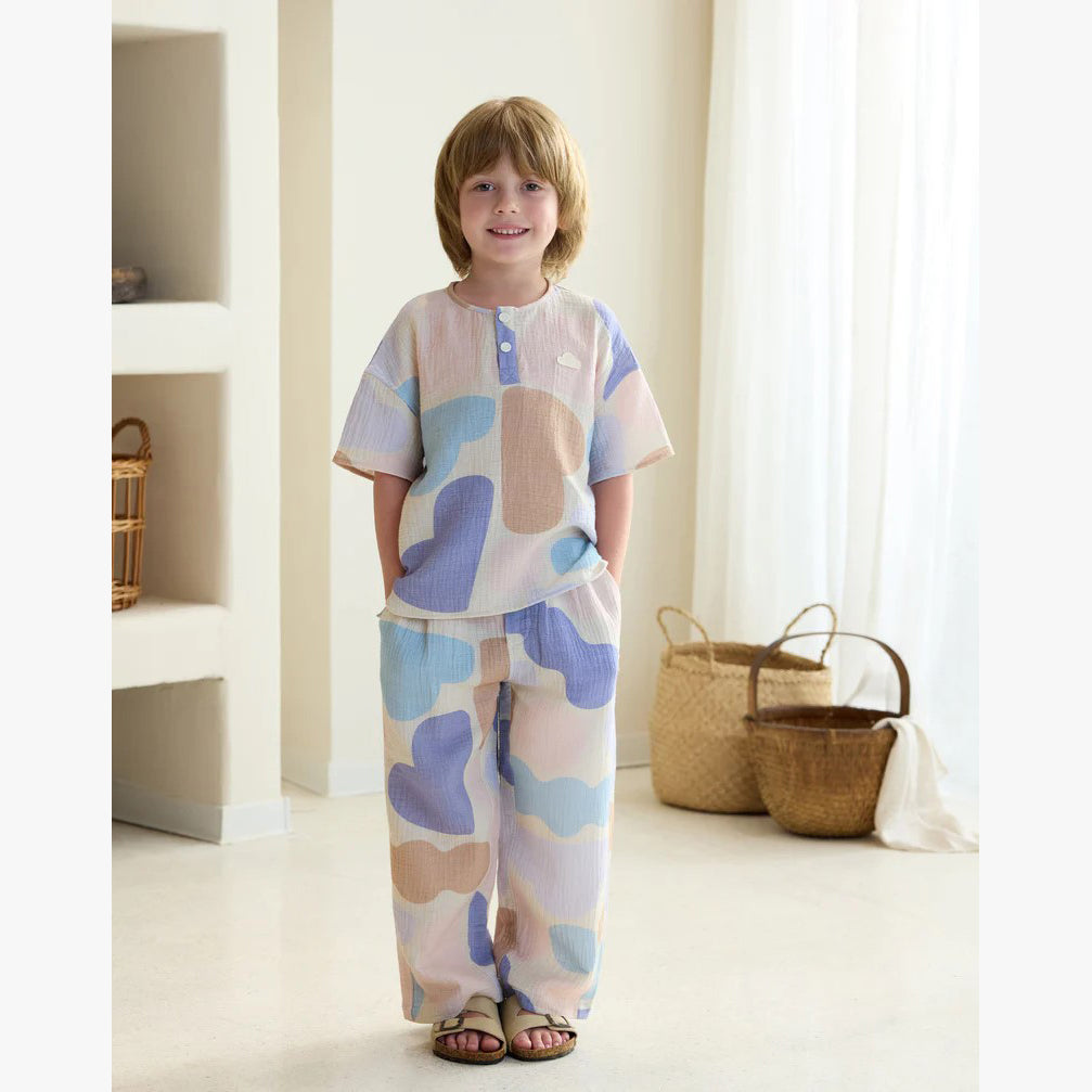 PETITE REVERY-Wrinkled Muslin Pants-Cloudy Seashells