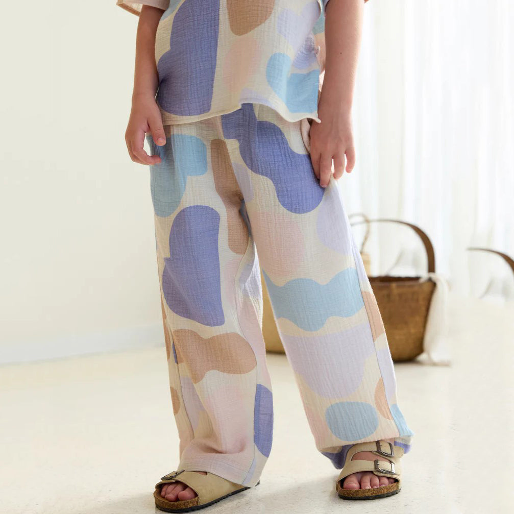 PETITE REVERY-Wrinkled Muslin Pants-Cloudy Seashells