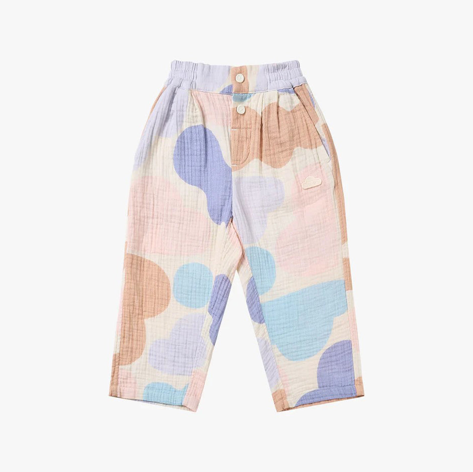 PETITE REVERY-Wrinkled Muslin Pants-Cloudy Seashells