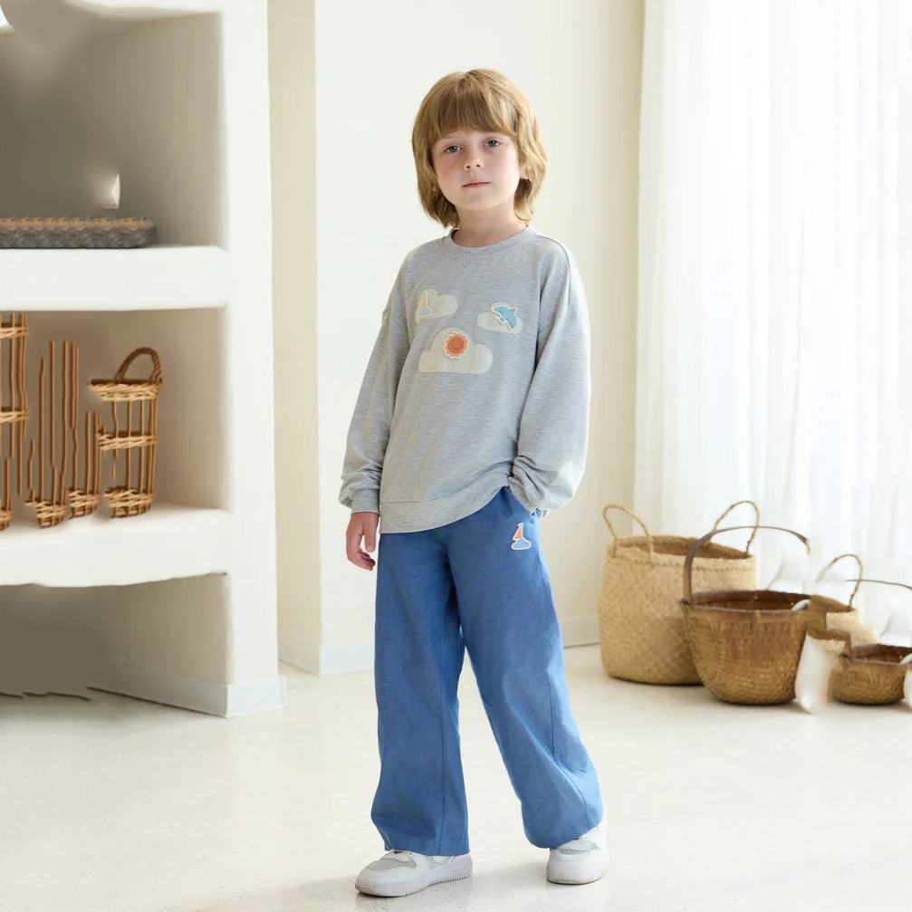 PETITE REVERY-Denim Jeans-Sky