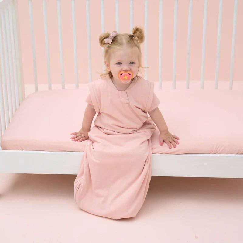Nest Designs-Long Sleeve Sleep Bag 1.0 TOG (Bamboo Jersey)-Rose Smoke
