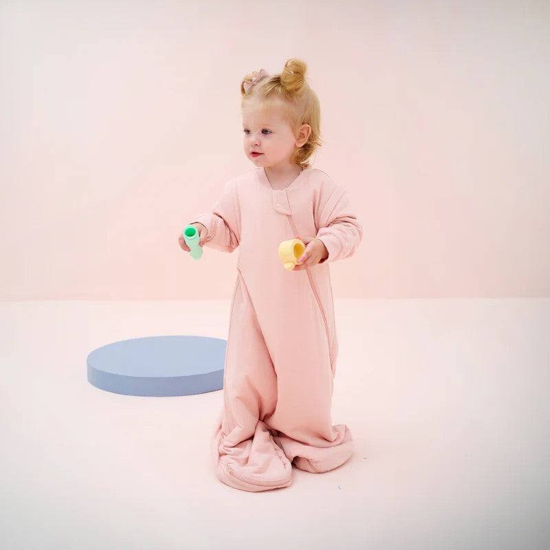 Nest Designs-Long Sleeve Sleep Bag 1.0 TOG (Bamboo Jersey)-Rose Smoke