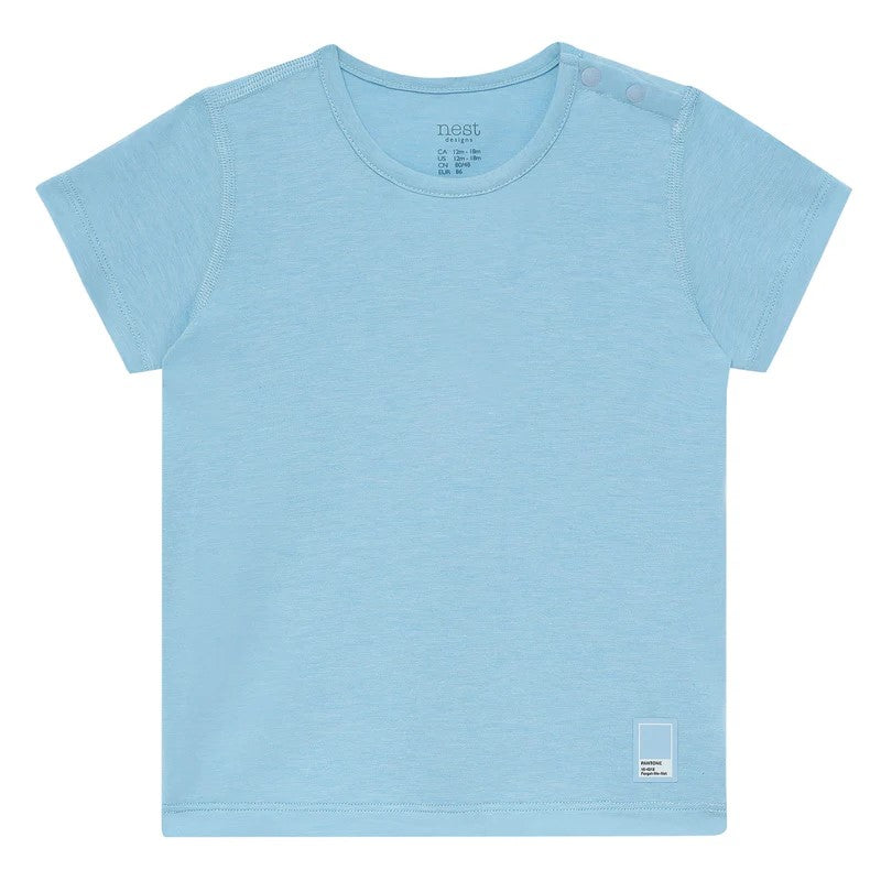Nest Designs-Short Sleeve T-Shirt (Bamboo Jersey)-Forget-Me-Not