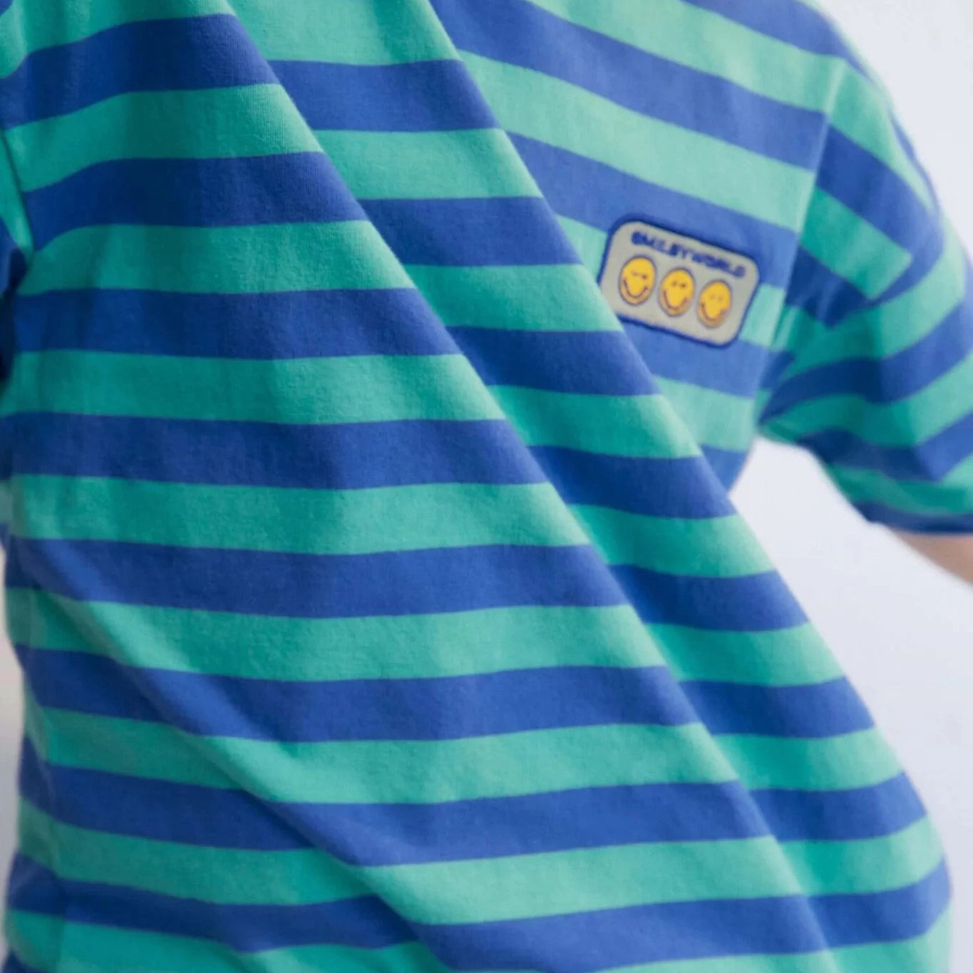 The New Society-Boys Blue Stripe Cotton T-Shirt