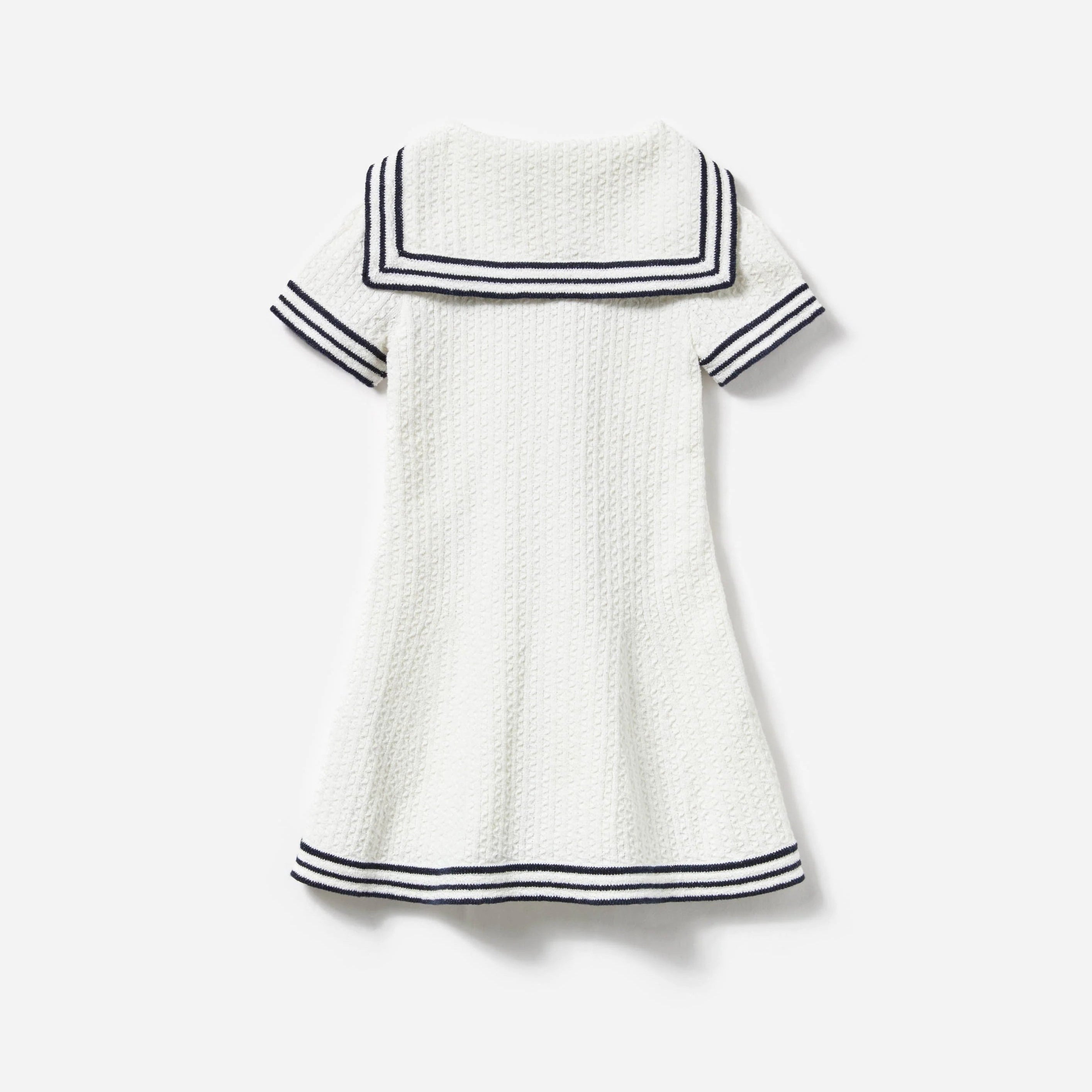 Self Portrait-CREAM TEXTURED KNIT DRESS