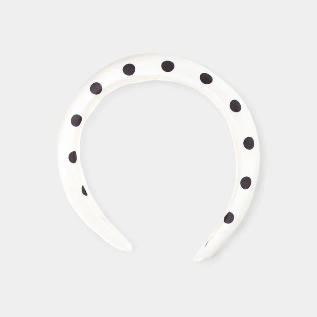 Self Portrait-CREAM POLKA DOT HEADBAND