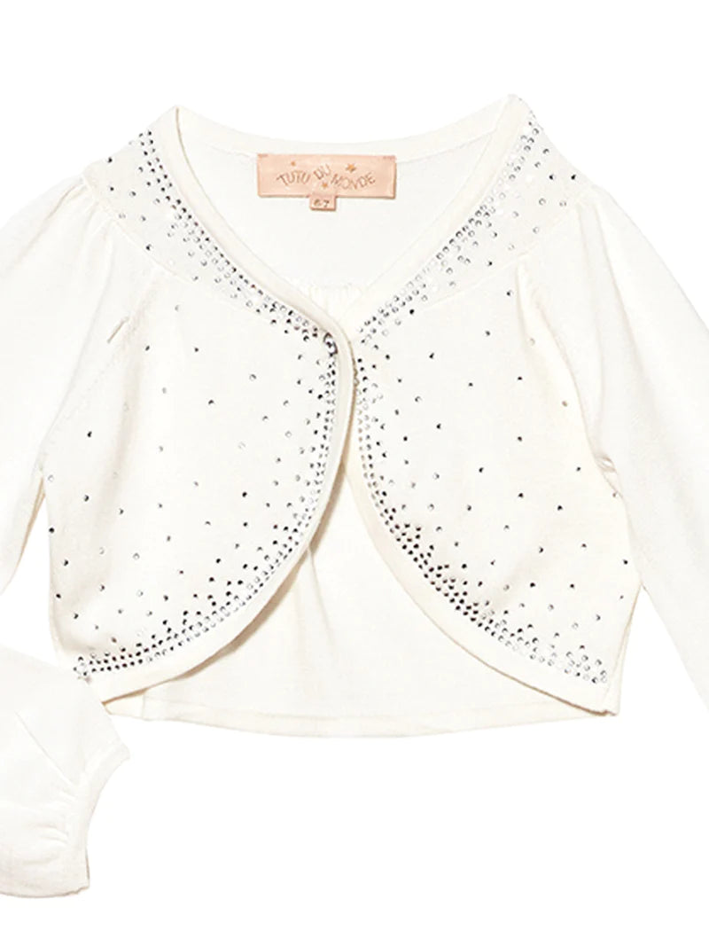 SS24 DECO CARDIGAN-MILK