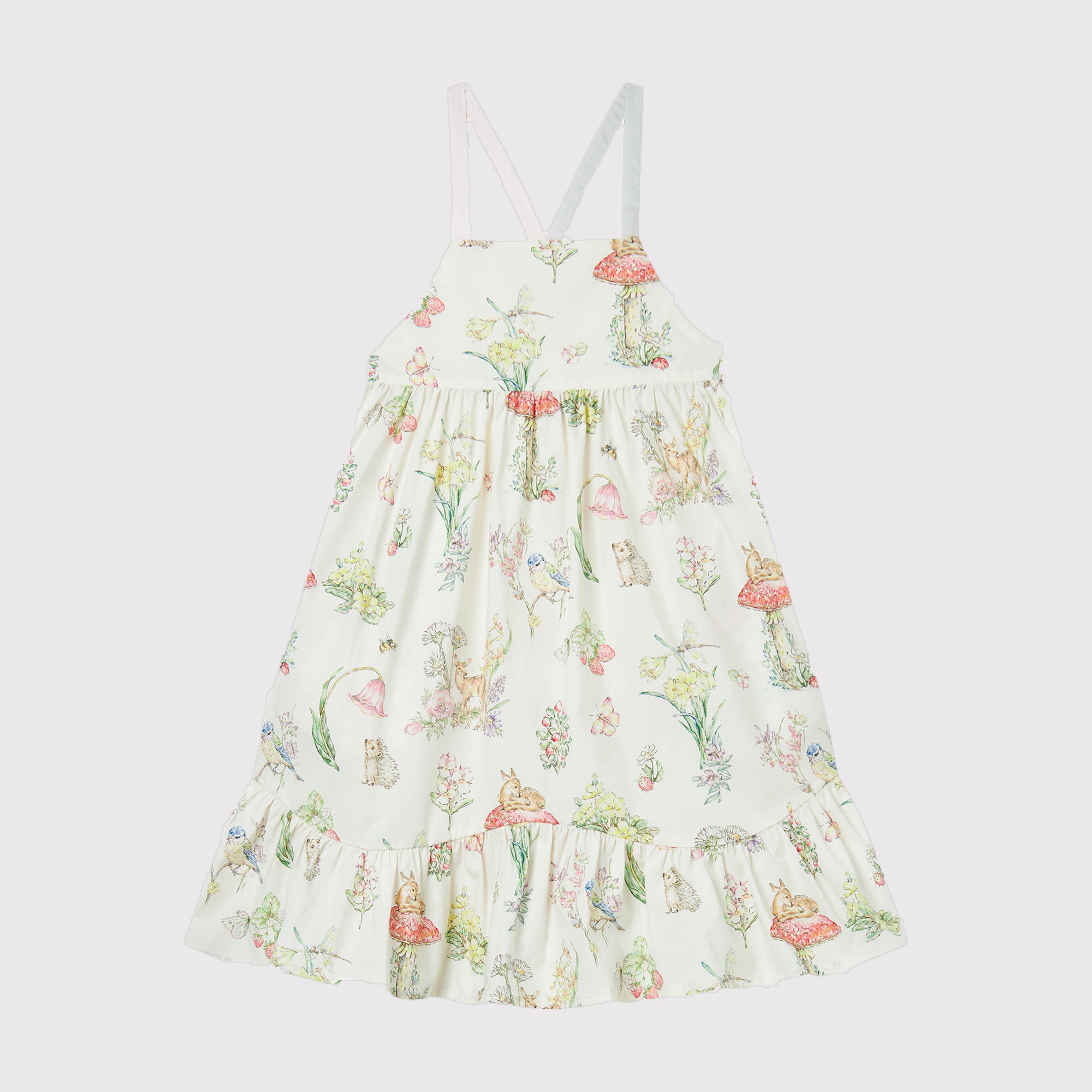 Stella Mccartney Kids-GIRL ROMANTIC PRINT STRAPPY DRESS
