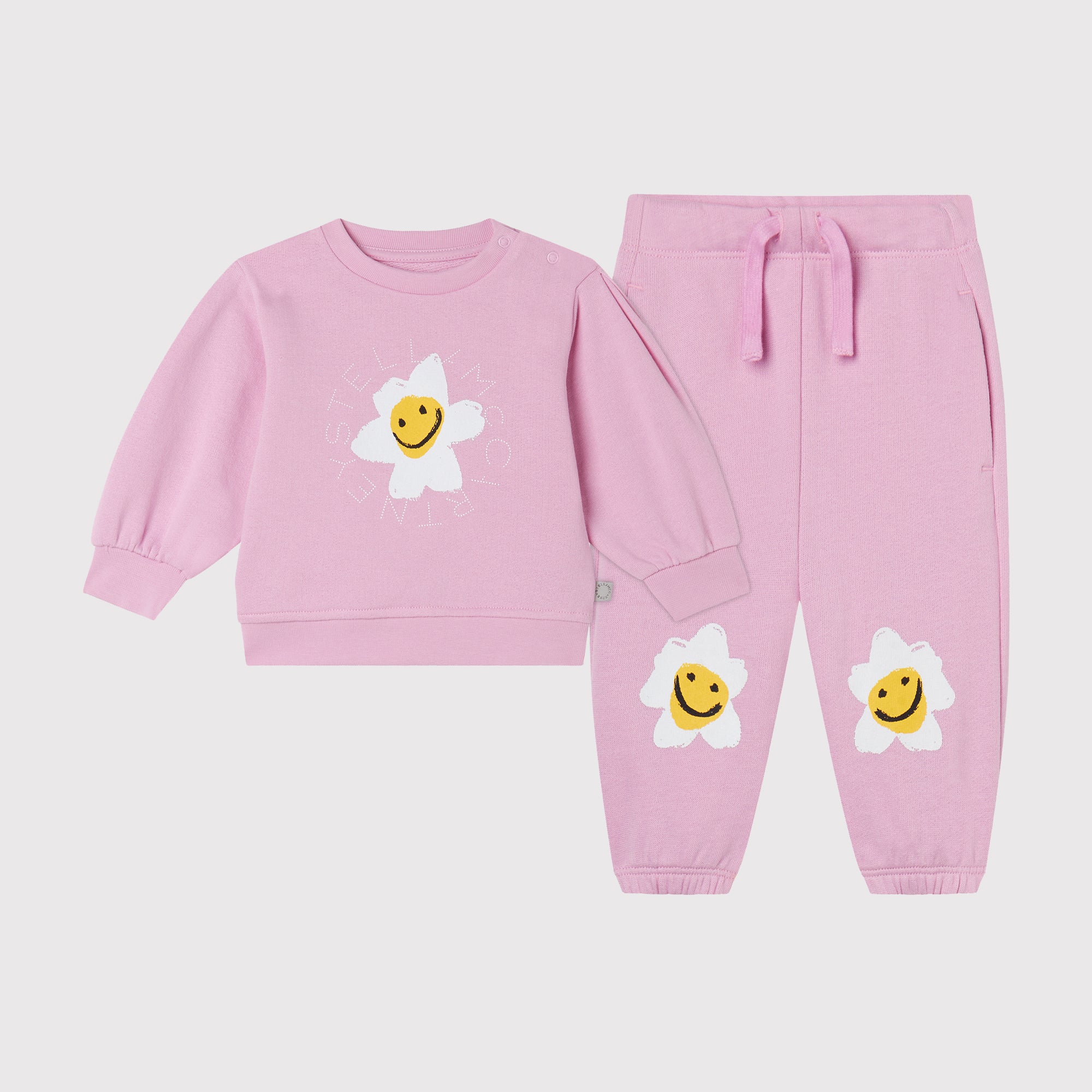 Stella Mccartney Kids-BABY GIRL TRACKSUIT WITH FLOWER LOGO DISK PRINT(2 Pack)