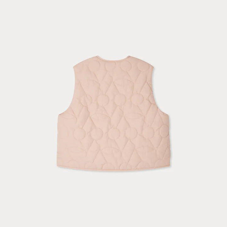 Bonpoint-Pink Jilian sleeveless quilted jacket