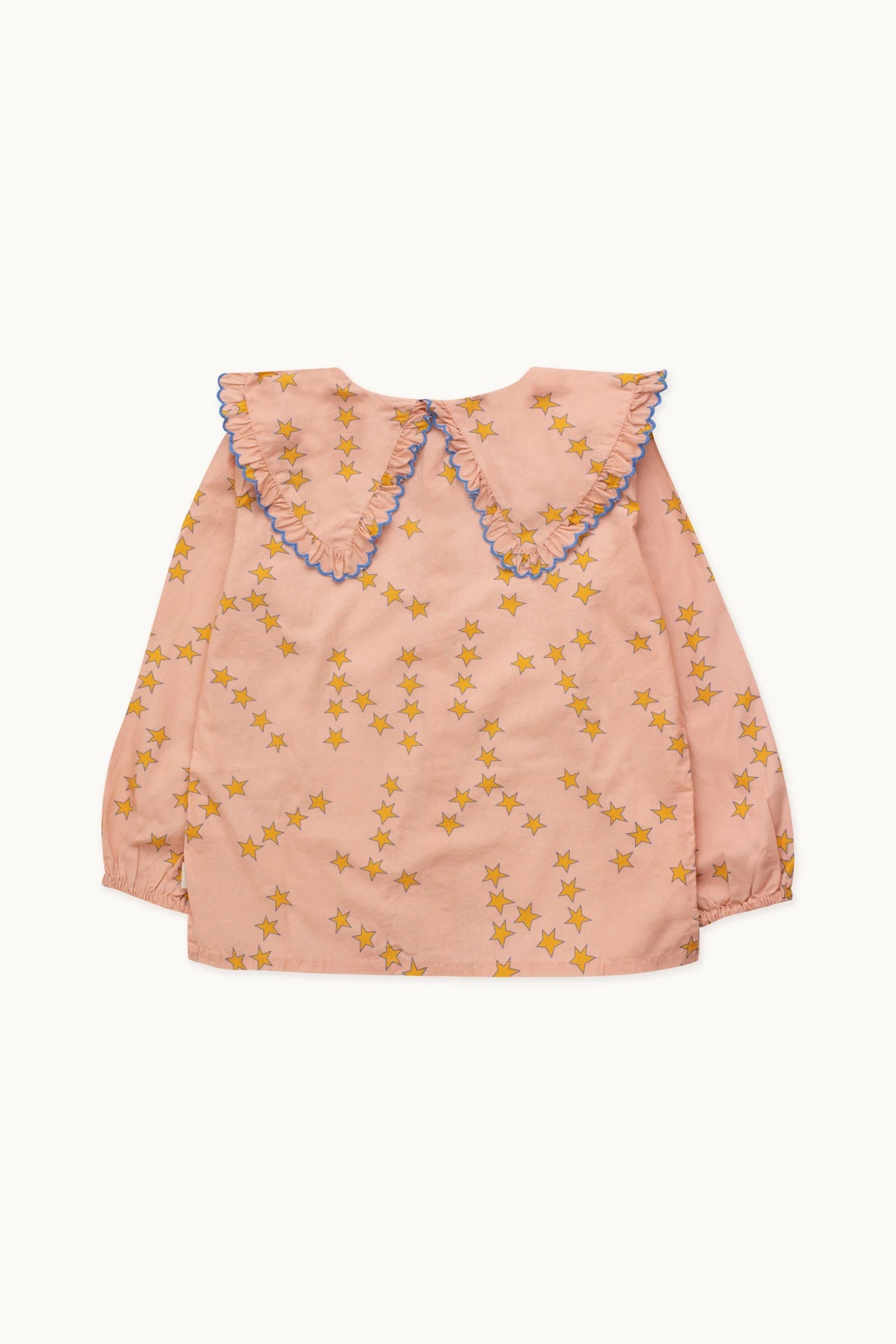 TINY STARS FRILL COLLAR SHIRT peach