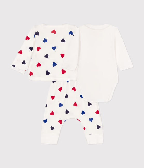 BABIES' COTTON THREE-PIECE OUTFIT