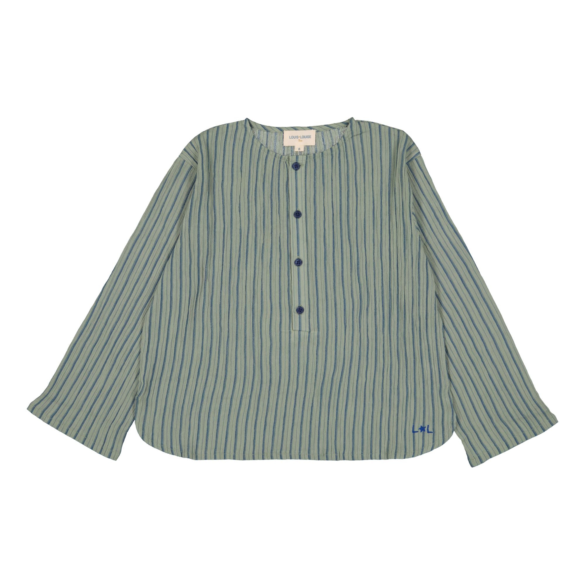 Louis Louise-SHIRT ONCLE COTTON CREPE STRIPE