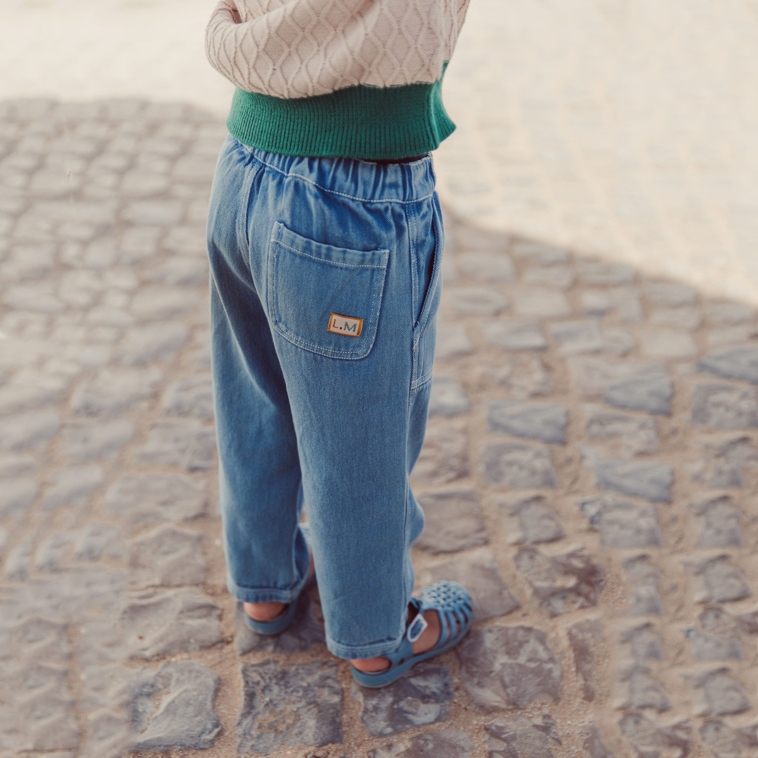 Louise Misha-Blue Cotton Trousers