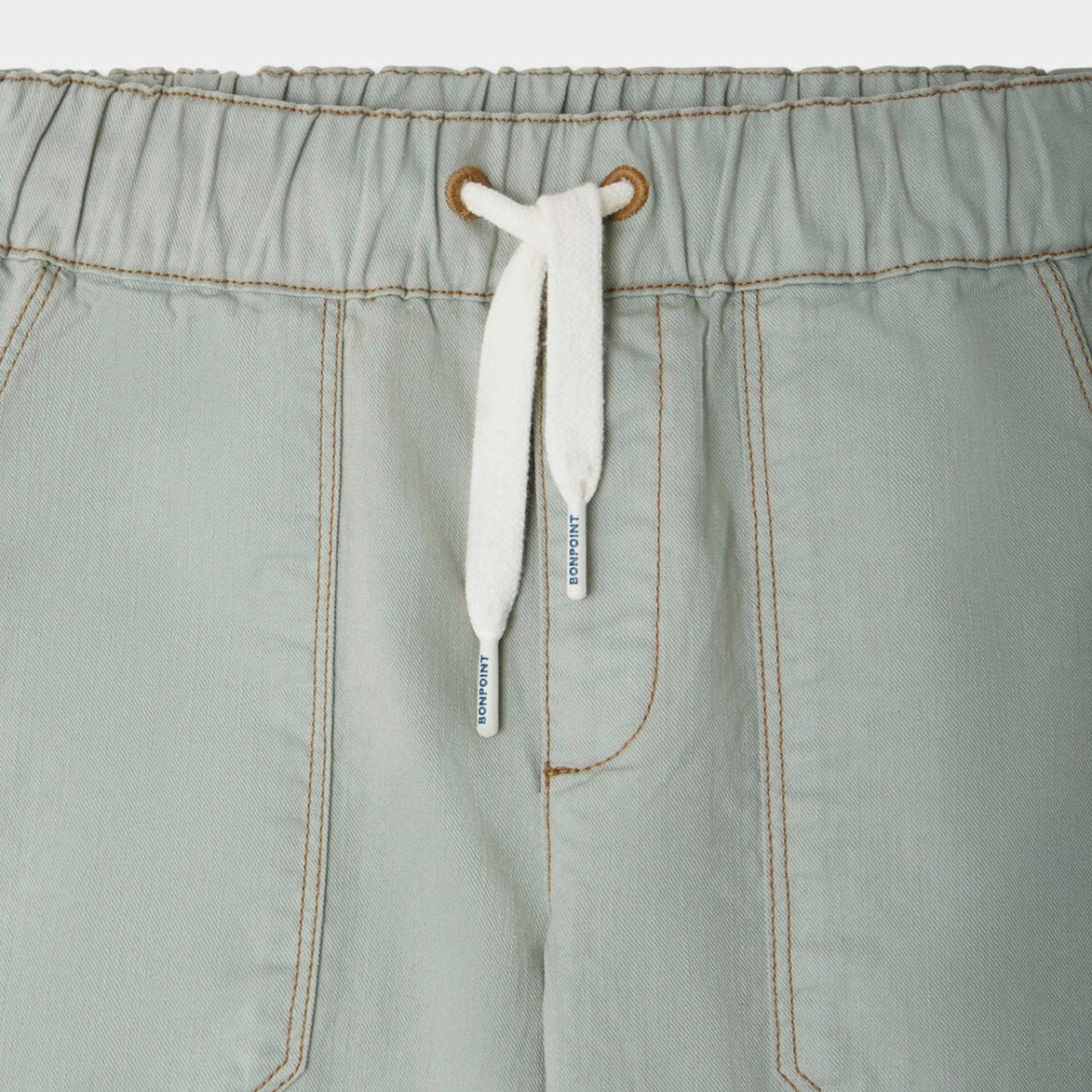 Bonpoint-Light Blue Casual Cotton Pants