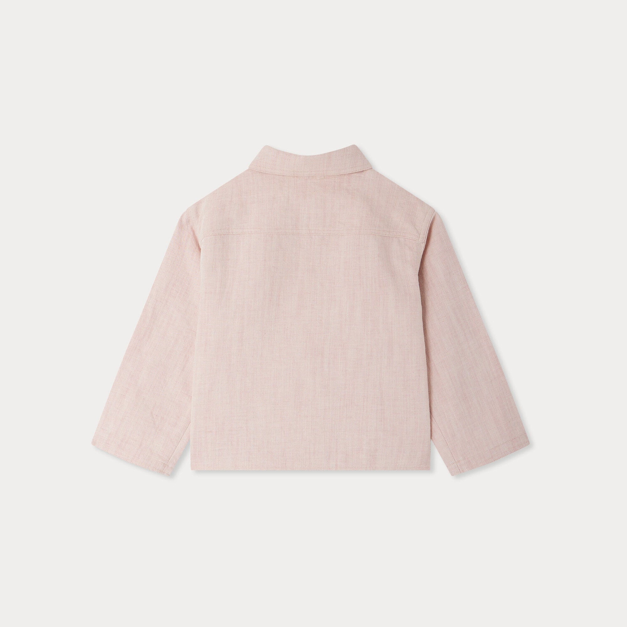 Bonpoint-Girls Pink Casual Cotton Jacket